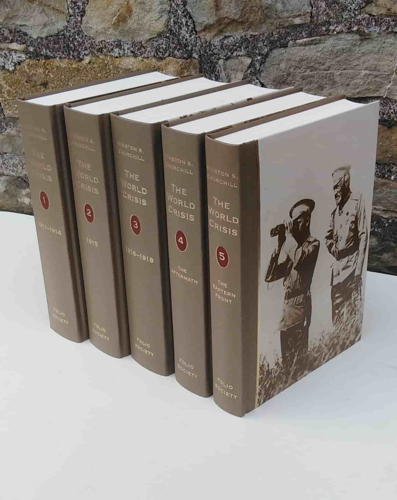 The World Crisis 5 Volume Set in Slipcase. Winston S. Churchill. Folio Society, 2007